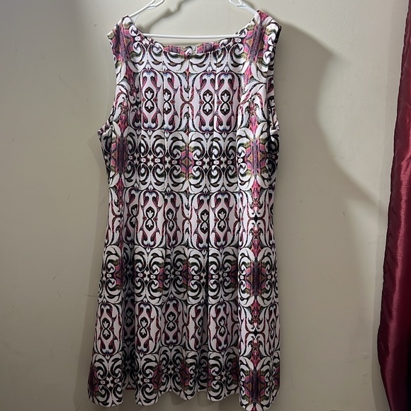 Danny and Nicole summer multicolored dress size 3X has pockets zip in the back - Picture 1 of 16
